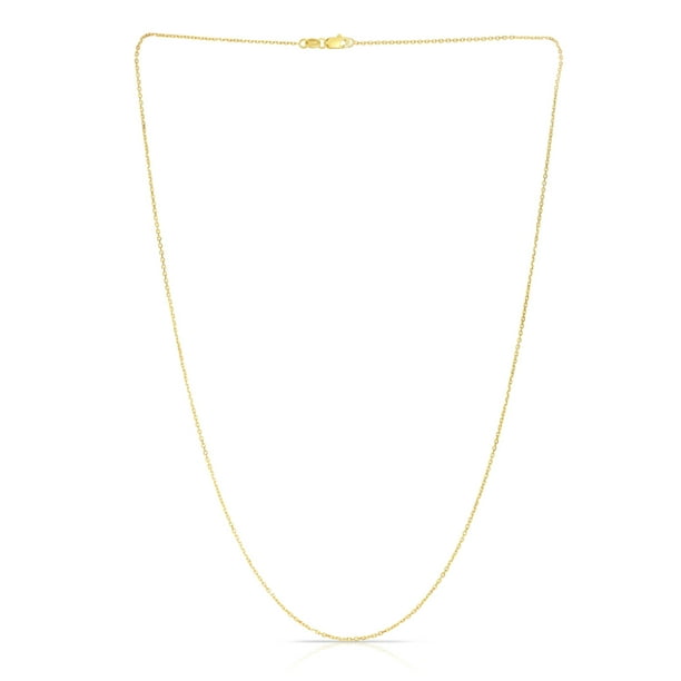 JewelStop 14k Solid Gold Yellow Or White 0.8 mm Octagonal Snake Chain 16 Lobster Claw Clasp 